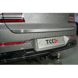 TCU00306N ТСС Фаркоп оцинкованный на Genesis GV80 2020- (бензин) без подрезки бампера. Тип шара: E (шаровый узел под американский квадрат с нержавеющим ша