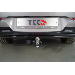 TCU00306 ТСС Фаркоп на Genesis GV80 2020- (бензин) без подрезки бампера. Тип шара: E (шаровый узел под американский квадрат). Нагрузки: 1250/75 кг