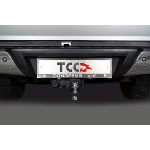 TCU00351 ТСС Фаркоп оцинкованный на Dongfeng DF6 2.3D AT Luxury 2022-. Требуется подрезка бампера. Тип шара: E (шаровый узел под американский квадрат). Нагрузки: 1500/100 кг
