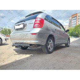 H.T65.E HALTY Фаркоп на Toyota Nadia, в т.ч. type Su 2WD/4WD 1998-2003 без подрезки бампера. Тип шара: E. Нагрузки: 750/75 кг, масса фаркопа 14,3 кг