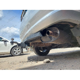 H.T65.E HALTY Фаркоп на Toyota Nadia, в т.ч. type Su 2WD/4WD 1998-2003 без подрезки бампера. Тип шара: E. Нагрузки: 750/75 кг, масса фаркопа 14,3 кг