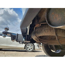H.T65.E HALTY Фаркоп на Toyota Nadia, в т.ч. type Su 2WD/4WD 1998-2003 без подрезки бампера. Тип шара: E. Нагрузки: 750/75 кг, масса фаркопа 14,3 кг