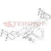V-028 STEINHOF Фаркоп на Volkswagen Caddy, в т.ч. Maxi, в т.ч. Alltrack 2004-2021 без подрезки бампера. Тип шара: A. Нагрузки: 1650/80 кг, масса фаркопа 17,5 кг (без электрики в комплекте)