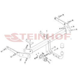 V-085 STEINHOF Фаркоп на Volkswagen ID.4 E21 05/2020-. Требуется подрезка бампера. Тип шара: A. Нагрузки: 1400/85 кг (без электрики в комплекте)