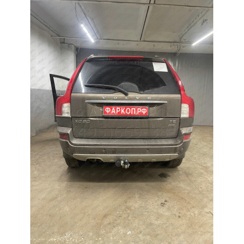 V057A GALIA Полностью оцинкованный фаркоп на Volvo XC90 2003-2015. Подрозетник убирается за бампер. Тип шара: A. Невидимый вырез бампера. Нагрузки: 2250/90 кг, масса фаркопа 15,92 кг