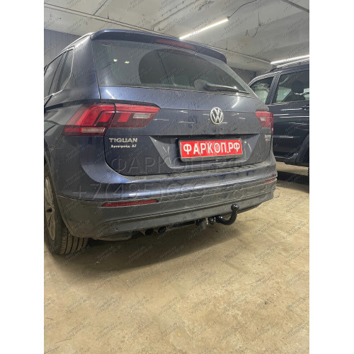 V123-A Лидер-плюс ТСУ для Skoda Kodiaq 2016-2023, Volkswagen Tiguan 5N1, 5N2 2007-2016, Volkswagen Tiguan 2 2016-2024, Skoda Karoq 2019-, Skoda Yeti 2009-2018, Audi Q3 2011-2018, Volkswagen Jetta 2011-2018. Требуется подрезка бампера. Нагрузки: 1300/75 кг