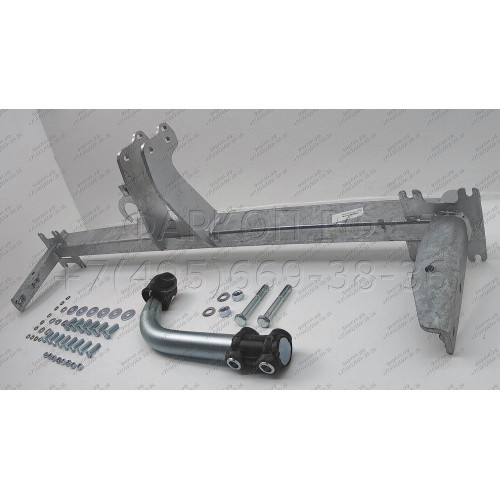 H054A GALIA Полностью оцинкованный фаркоп на Hyundai Sonata EF 1999-2005. Подрозетник убирается за бампер. Тип шара: A. Невидимый вырез бампера. Нагрузки: 1700/75 кг, масса фаркопа 21,5 кг