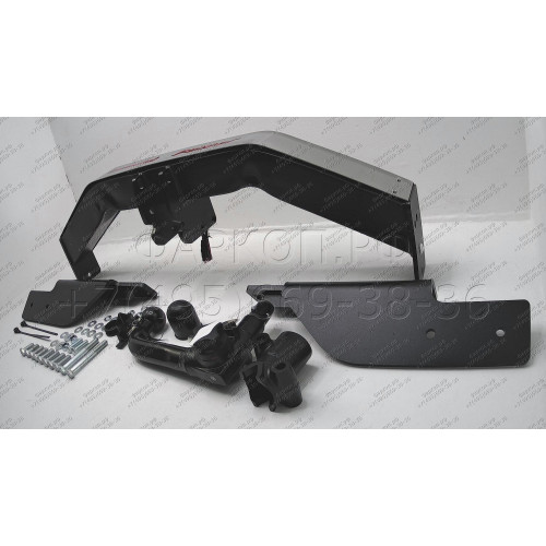 3082-AK41 ORIS Распродажа! Тюнинговый фаркоп с металлической накладкой на Toyota Land Cruiser Prado J150 2010-2023, Lexus GX460 2010-2014 без выреза в бампере. Тип шара: AK41 (Вертикально-съемный шар с ключом). Нагрузки: 1500/75 кг, масса фаркопа 32,6 кг 