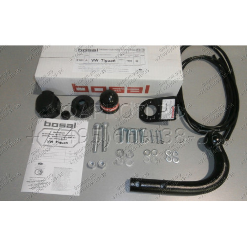 2181-A ORIS Фаркоп на Volkswagen Tiguan 2007-2016, Audi Q3 2011-2019. Необходима подрезка бампера. Тип шара: A. Нагрузки: 1500/50 кг, масса фаркопа 17,2 кг (без электрики в комплекте)