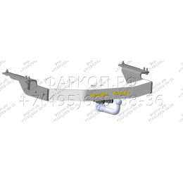 3082-AK41 ORIS Распродажа! Тюнинговый фаркоп с металлической накладкой на Toyota Land Cruiser Prado J150 2010-2023, Lexus GX460 2010-2014 без выреза в бампере. Тип шара: AK41 (Ве