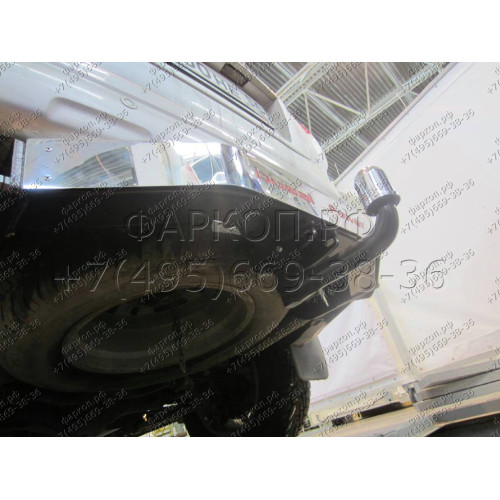 3082-AK41 ORIS Распродажа! Тюнинговый фаркоп с металлической накладкой на Toyota Land Cruiser Prado J150 2010-2023, Lexus GX460 2010-2014 без выреза в бампере. Тип шара: AK41 (Вертикально-съемный шар с ключом). Нагрузки: 1500/75 кг, масса фаркопа 32,6 кг 