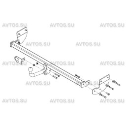 HY 27 AVTOS Фаркоп на Hyundai Elantra седан 2013-2016. Необходима подрезка бампера. Тип шара: A. Нагрузки: 1250/75 кг, масса фаркопа 16,5 кг (без электрики в комплек