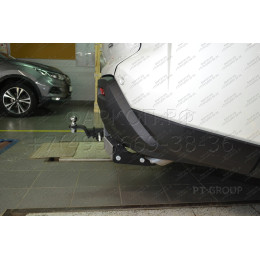 NPA-22-991124.00 PT GROUP Фаркоп с нержавеющей накладкой на Nissan Pathfinder R53 2022- без подрезки бампера. Тип шара: E (легкосъемный шар под квадрат). Нагрузки: 2750