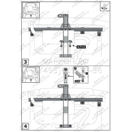 F.6016.004 BERG Фаркоп на Lada Niva Travel 2021-, Chevrolet Niva 2002-2020, Lada Niva 2020-2021 без снятия и подрезки бампера. Тип шара: E. Нагрузки: 1200/75 кг, масса фаркопа 15 кг (без 