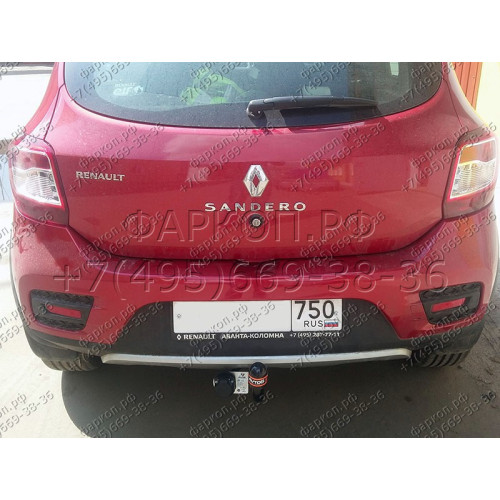 RN 11 AVTOS Фаркоп на Renault Sandero 2014-2022, Dacia Sandero 2013-2022. Требуется подрезка бампера. Тип шара: A. Нагрузки: 1200/75 кг, масса фаркопа 14,5 кг (без электрики в комплекте)