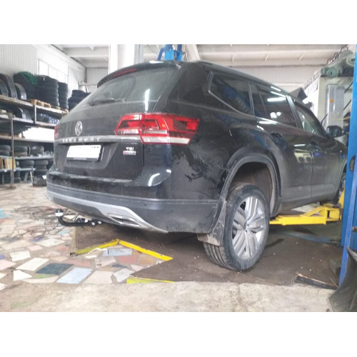2157-A ORIS Фаркоп на Volkswagen Teramont 2018-2024 без подрезки бампера. Тип шара: A. Нагрузки: 2500/120 кг, масса фаркопа 23,5 кг (без электрики в комплекте)