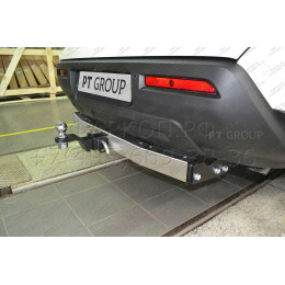 NPA-22-991124.00 PT GROUP Фаркоп с нержавеющей накладкой на Nissan Pathfinder R53 2022- без подрезки бампера. Тип шара: E (легкосъемный шар под квадрат). Нагрузки: 2750