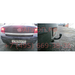 1171-A ORIS Фаркоп на Opel Astra H (Family) седан 2007-2009 без выреза в бампере. Тип шара: A. Нагрузки: 1300/60 кг, масса фаркопа 17,7 кг (без электрики в комплекте)