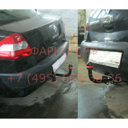 1420-A ORIS Фаркоп на Renault Megane Classic II седан 2003-2008/11, Megane II универсал 2003/9-2008 без выреза в бампере. Тип шара: A. Нагрузки: 1100/50 кг, масса фаркопа 20 кг (без 