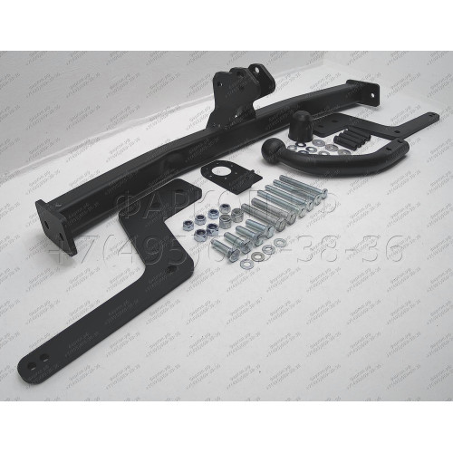 1432-A ORIS Фаркоп на Renault Logan II седан 2014-2022 без выреза в бампере, Renault Sandero 2014-2022 необходима подрезка бампера. Тип шара: A. Нагрузки: 1100/75 кг, масса фаркопа 15,7 кг (без электрики в комплекте)