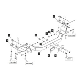 249499 BALTEX Фаркоп на Toyota Land Cruiser 200 Executive 2016-2017 без снятия и выреза бампера. Тип шара: F. Нагрузки: 3000/150 кг, масса фаркопа 26,1 кг (без электрики в комп