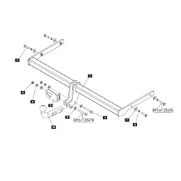 26205212 BALTEX Фаркоп на Volkswagen Polo седан 2010-2020, Volkswagen Polo лифтбек 2020-2022, Jetta VA3 2020-. Необходима подрезка бампера. Тип шара: A. Нагрузки: 1000/75 кг, масса фар