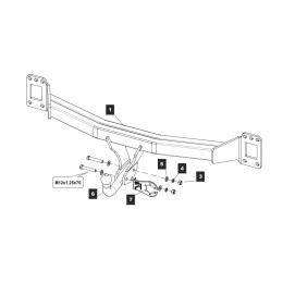 269070 BALTEX Фаркоп на Volkswagen Touareg 2002-2010, 2010-2018, Porsche Cayenne 2002-2010, 2010-2017, Audi Q7 2006-2015. Необходима подрезка бампера. Тип шара: A. Нагрузки: 3500/140 кг, масса фар