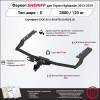 2790.31 SHERIFF Фаркоп на Toyota Highlander 2014-2020 без подрезки бампера. Тип шара: E. Нагрузки: 2800/120 кг, масса фаркопа 23,63 кг (без электрики в комплекте)
