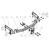 3016-F ORIS Фаркоп на Toyota Land Cruiser Prado J120 2003-2010, J150 2010-2023, Toyota 4runner 2002-2009 без выреза в бампере. Тип шара: F. Нагрузки: 2000/120 кг, масса фаркопа 20 кг (без электрики в комплекте)