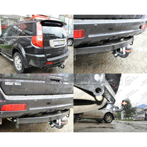 3303-A ORIS Фаркоп на Great Wall Hover H2, H3 2003-2009 без выреза в бампере. Тип шара: A. Нагрузки: 1500/75 кг, масса фаркопа 22,1 кг (без электрики в комплекте)