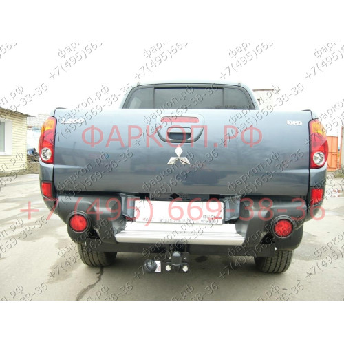 4153-F ORIS Фаркоп на Mitsubishi L200 2007-2014, L200 Triton 2019-2023 без выреза в бампере. Тип шара: F. Нагрузки: 1500/75 кг, масса фаркопа 31,9 кг (без электрики в комплекте)