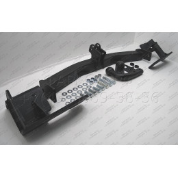 4166-A ORIS Фаркоп на Mitsubishi Pajero Sport 2 2008-2016, Mitsubishi Pajero Sport 3 2016-2021 без выреза в бампере. Тип шара: A. Нагрузки: 2500/100 кг, масса фаркопа 20,5 кг (без электрик
