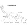 4227-A ORIS Фаркоп на Hyundai Santa Fe 2006-2012. Необходима подрезка бампера. Тип шара: A. Нагрузки: 1500/75 кг, масса фаркопа 22,2 кг (без электрики в комплекте)