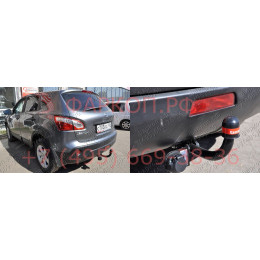 4357-A ORIS Фаркоп на Nissan Qashqai 2007-2014, в т.ч. Qashqai+2. Необходима подрезка бампера. Тип шара: A. Нагрузки: 1100/50 кг, масса фаркопа 18,2 кг (без электрики в ком