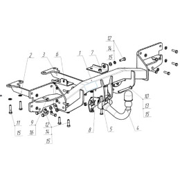 7355-D2 ORIS Фаркоп на Land Rover Rang Rover IV 2012-2022 без выреза в бампере. Тип шара: D2 (вертикально-съемный с ключом). Нагрузки: 3500/140 кг, масса фаркопа 35 кг (бе