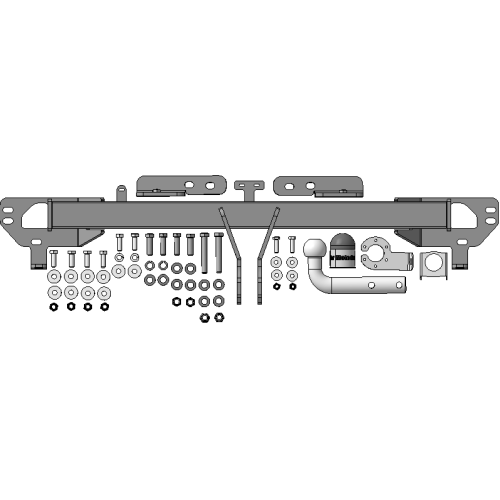 99005-A MOTODOR Фаркоп с оцинкованным шаром на Chery Tiggo 8 2020-2024, Chery Tiggo 8 Pro 2021-2024, Chery Tiggo 8 Pro Max 2022-. Необходима подрезка бампера. Тип шара: A. Нагрузки 1500/75 кг, масса фаркопа 15,8 кг (без электрики в комплекте)