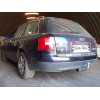 A023C GALIA Полностью оцинкованный фаркоп на Audi A6 седан/универсал, включая 4WD (Quattro) 1997-2004. Подрозетник убирается за бампер. Тип шара: C (горизонтальный съемный). Невидимый вырез бампера. Нагрузки: 2100/85 кг, масса фаркопа 20,77 кг
