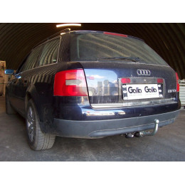 A023C GALIA Полностью оцинкованный фаркоп на Audi A6 седан/универсал, включая 4WD (Quattro) 1997-2004. Подрозетник убирается за бампер. Тип шара: C (горизонтал