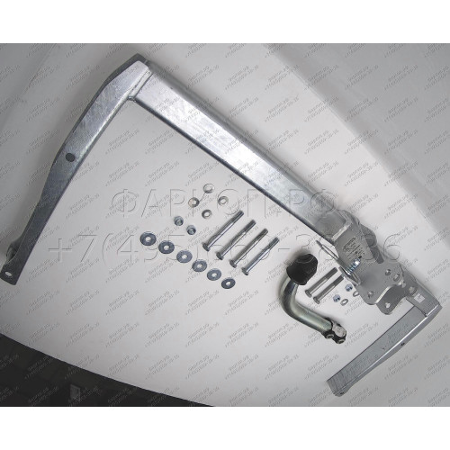 A039A GALIA Полностью оцинкованный фаркоп на Audi A6 седан/универсал 2004-2011, в т.ч. 4WD (Quattro), Audi A6 Allroad Quattro 2006-2012. Подрозетник убирается за бампер. Тип шара: A. Невидимый вырез бампера. Нагрузки: 2100/85 кг, масса фаркопа 20,5 кг