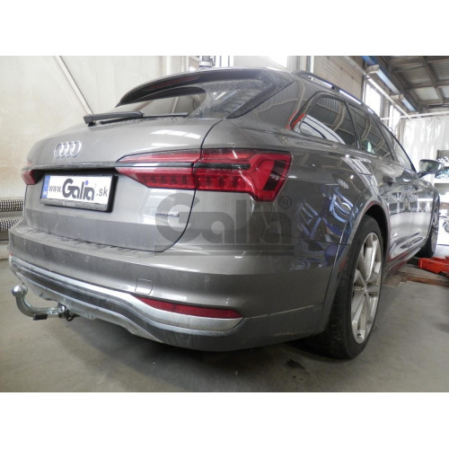 A051A GALIA Полностью оцинкованный фаркоп на Audi A6 седан/универсал 2019-, Audi A6 Allroad Quattro 2019-, Audi A7 Sportback 2017-. Подрозетник убирается за бампер. Тип шара: A. Невидимый вырез бампера. Нагрузки: 2500/100 кг, масса фаркопа 18,02 кг