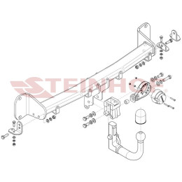 B-083 STEINHOF Фаркоп на BMW 5-Series седан G30 / универсал G31 2017-2023, BMW 6-Series Gran Turismo G32 2017-2023, BMW 7-Series G11,G12 2015-2022. Требуется подрезка бампера. Тип шара: AV (вертик