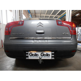 C039A GALIA Полностью оцинкованный фаркоп на Citroen C5 II лифтбек 2004-2008. Особенности: для модели с номерным знаком на заднем бампере. Подрозетник уби