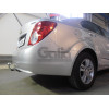 C063A GALIA Полностью оцинкованный фаркоп на Chevrolet Aveo седан 2012-2015. Подрозетник убирается за бампер. Тип шара: A. Без выреза бампера. Нагрузки: 1100/50 кг, масса фаркопа 13,42 кг