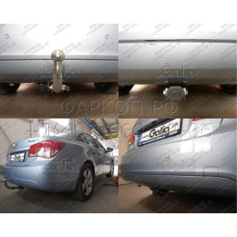 C066C GALIA Полностью оцинкованный фаркоп на Chevrolet Cruze седан/хетчбек 2009-2016. Подрозетник убирается за бампер. Тип шара: C (горизонтальный съемный). 