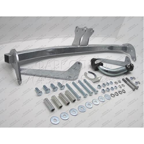 D044A GALIA Полностью оцинкованный фаркоп на Renault Sandero 2014-2022, Renault Sandero Stepway 2014-2022. Тип шара: A. Невидимый вырез бампера. Нагрузки: 1200/75 кг, масса фаркопа 12,52 кг
