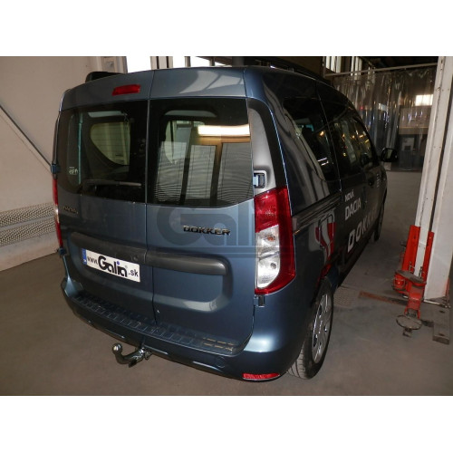 D045A GALIA Полностью оцинкованный фаркоп на Renault Dokker 2017-2019, Dacia Dokker 2012-2021, Renault Express 2020-. Подрозетник убирается за бампер. Тип шара: A. Установка без выреза бампера. Нагрузки: 1400/75 кг, масса фаркопа 15,32 кг