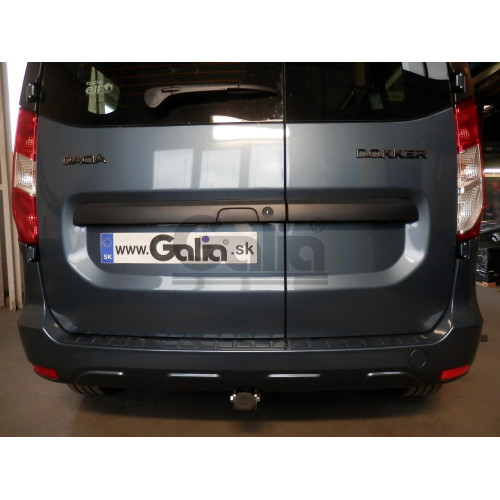D045A GALIA Полностью оцинкованный фаркоп на Renault Dokker 2017-2019, Dacia Dokker 2012-2021, Renault Express 2020-. Подрозетник убирается за бампер. Тип шара: A. Установка без выреза бампера. Нагрузки: 1400/75 кг, масса фаркопа 15,32 кг