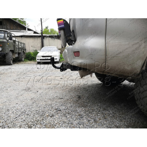 H.M17.A HALTY Фаркоп на Mitsubishi Delica 4 поколение 1994-2007 (кроме PF8W super exceed crystal lite roof long) без подрезки бампера. Тип шара: A. Нагрузки: 750/75 кг, масса фаркопа 20,8 кг