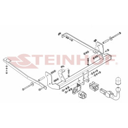 F-146 STEINHOF Фаркоп на Peugeot 807 2002-2014, FIAT Ulysse 2002-2011, Citroen C8 2002-2014, Lancia Phedra 2002-2010. Требуется подрезка бампера. Тип шара: AH (горизонтальное быстросъемное 