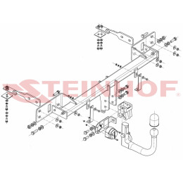 F-151 STEINHOF Фаркоп на FIAT Panda III 4WD (также Van) (кроме Cross) 2012-2022. Требуется подрезка бампера. Тип шара: AV (вертикальное быстросъемное крепление шара н